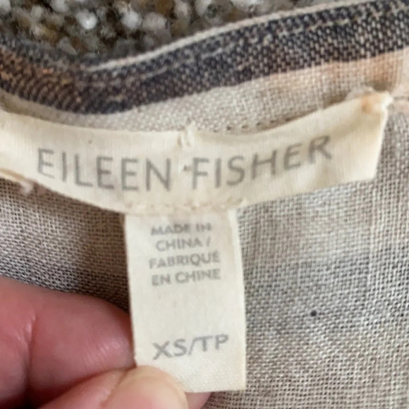 •Eileen Fisher•Linen/cotton Boatneck Top, Like New - Picture 5 of 6